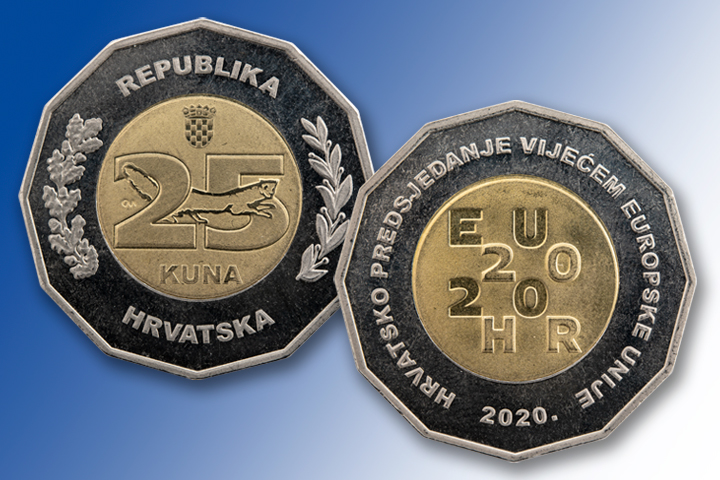 CNB issues a new 25 kuna coin “Croatian Presidency of the Council of the European Union 2020” CNB issues a new 25 kuna coin “Croatian Presidency of the Council of the European Union 2020”