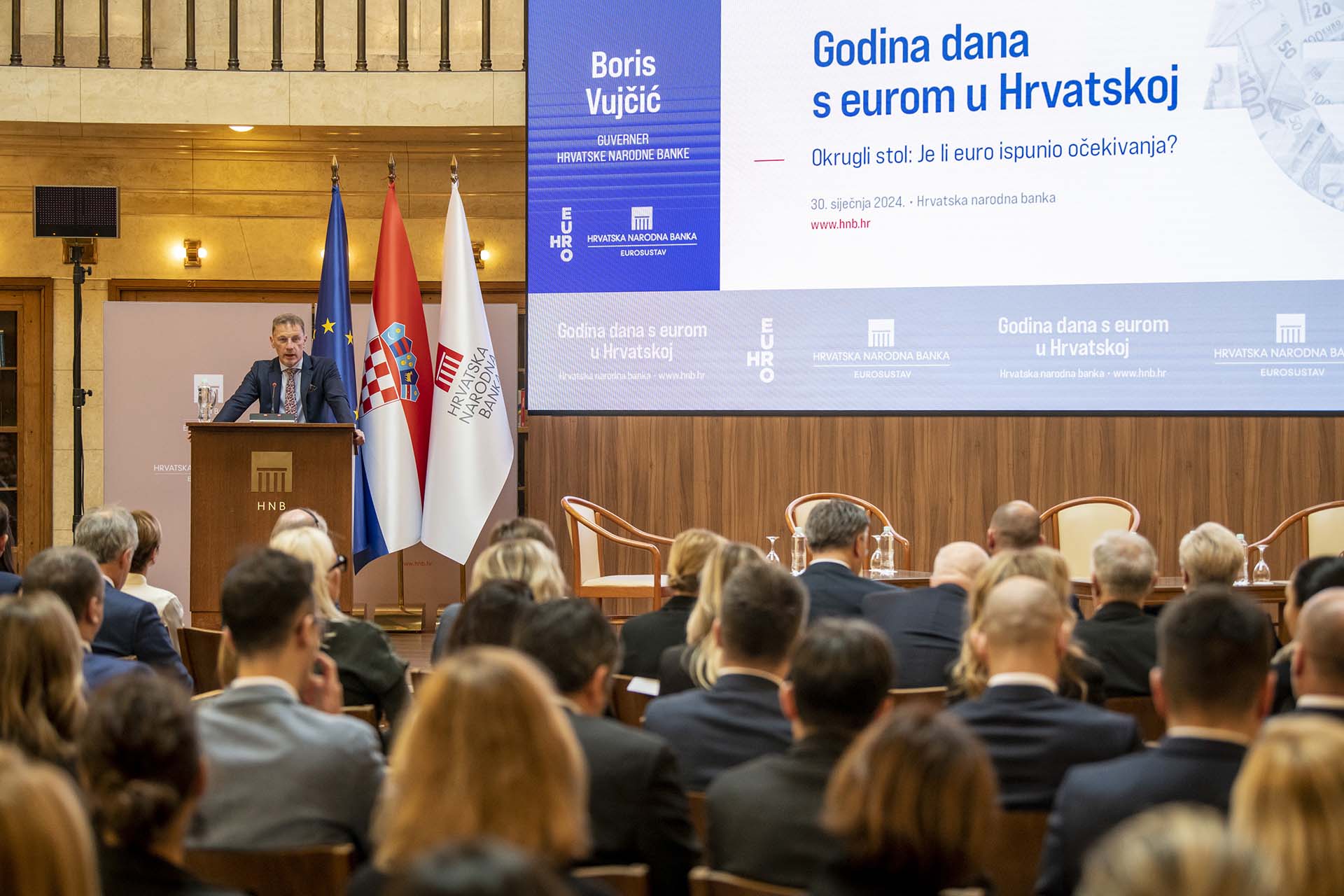 CNB hosted a conference on the first anniversary of the introduction of the euro in Croatia CNB hosted a conference on the first anniversary of the introduction of the euro in Croatia